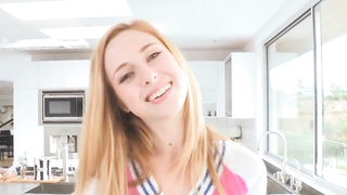 super cute amateur teen gets a nice big pole to play with