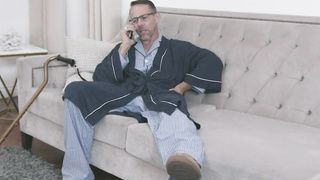 skinny teen lets step grandpa fuck her