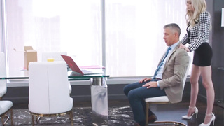 she finally has a reason to be gaped at work