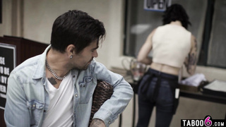 Waitress anal fucked by clients twin