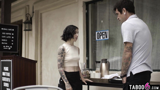 Waitress anal fucked by clients twin