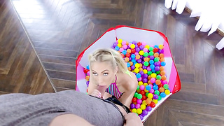 petite pigtails teen stuffed with huge cock