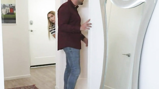 tiny bratty teen rides huge cock