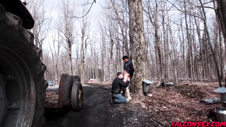 Upton drops down to suck off Kenzo's hard log