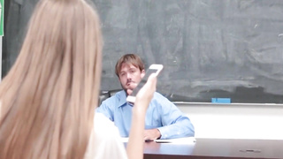 hot brunette teen alyce anderson uses hard cock in erection