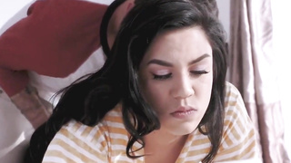 hot teen shares girthy cock with stepmom