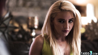 Reluctant blondie has to fuck a big cock