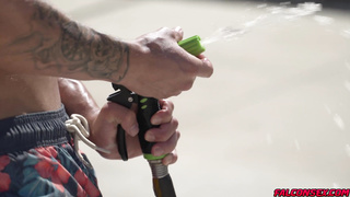 Oliver Marks and Trevor Brooks fuck on a hot summer day