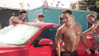 Oliver Marks and Trevor Brooks fuck on a hot summer day