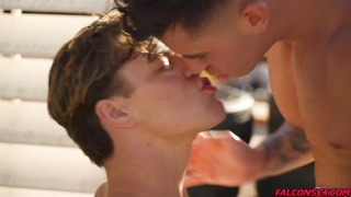 Oliver Marks and Trevor Brooks fuck on a hot summer day