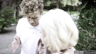 Busty stepmom and gf fight over stepson