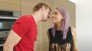 cocksucking teen pussy drilled in the kitchen