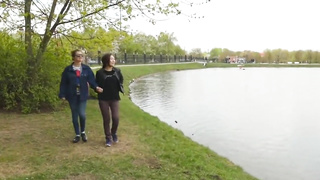 asian mature mom seduce girl on kitchen