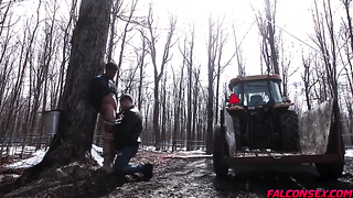 Upton Sterling services Kenzo Alvarez's big thick cock