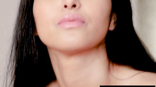 Exotic naked asian yoga beauty posing