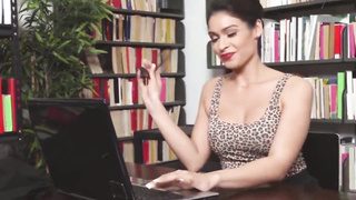 horny latina babe katana kombat pounded hard in the library 2