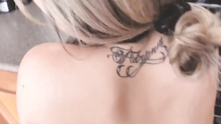 busty cougar fucks her stepson while dad is away