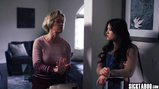 Asian teen having energetic lesbian sex