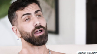 Adam Ramzi load his cum to virgin Cristiano mouth