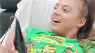 three sexy girls stimulating their clits with vibrators