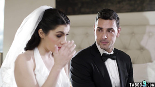 Big boobed bride fucked in the ass hard