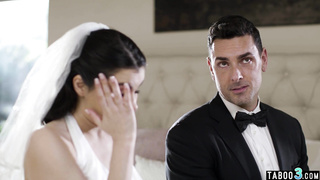 Big boobed bride fucked in the ass hard