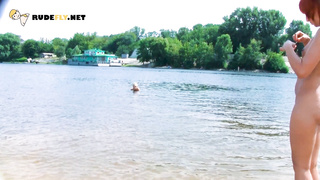 Nudist teen is enjoying the sun