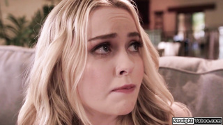 Guy fucks stepcousin as she licks pussy