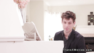 Husband anal fucks sexy shemale wife