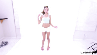 Sweet teen cums easy riding and sucking cock