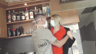 horny guy seductes blonde executor