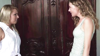 teen stepsister has lesbian family sex with petite stepsister