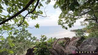 Flaming Foxy Fucked on a Cliffside