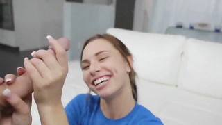 perfect brunette teen gets 10 inches