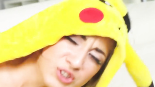 sexy teen with pokemon costume gets pussy smashed hard