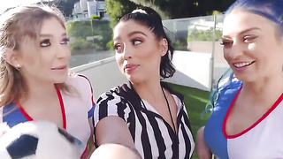 fit teens share a big cock in orgy 2