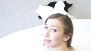 sweet young stepdaughter sucking and fucking big cock in pov