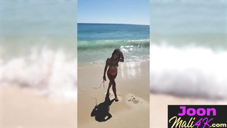 Hot masturbation after outdoor posing