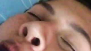 FaceTime Thai GIRLFRIEND Love having Cream-Colored Poon with Fucktoy