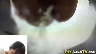 Japanese sweethearts urinating