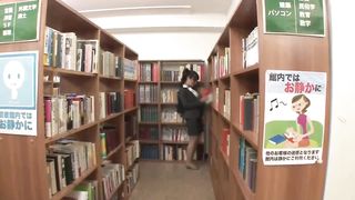 Japanese College Girl Lures Instructor in Library