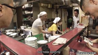 Plumbing the cook in the back of the kitchen