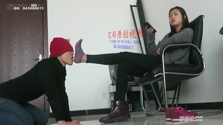 Asian Victim Slurp Domme' Foot