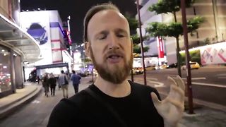 she splatters and STOPS the rubdown! (funny japanese college girl)