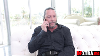 Tiny wife fucked by a BBC next to hubby