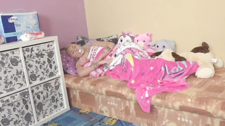 barbie doll blonde is feeding on cock 2