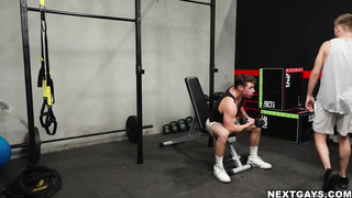 Ashton Silvers and Kyle Fletcher hook up at the gym