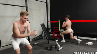 Ashton Silvers and Kyle Fletcher hook up at the gym