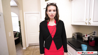 Nervous stepson calmed down by MILF mom