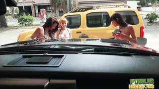 Public Handjobs Sexy Wet Fivesome Car Wash